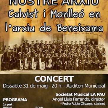 Concert: «Calvist i Monlleó en l’arxiu de Beneixama»