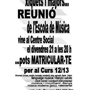 Reunió Informativa Curs 2012-2013