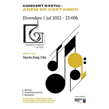 Concert d’estiu 2022 – Anem de Certamen